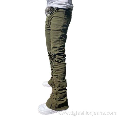 Ripped Slim Fit Fitted Stacked Skinny Jeans Men